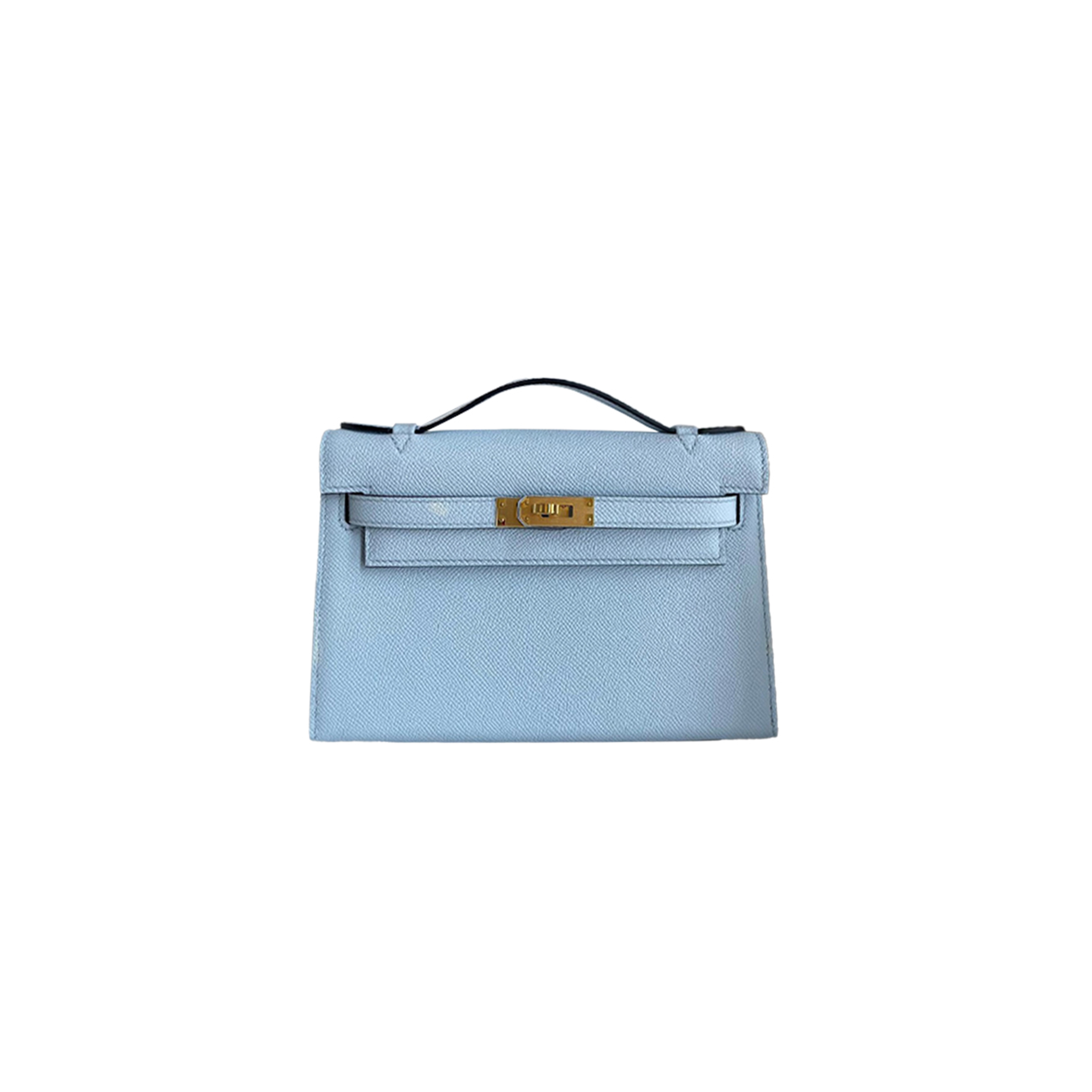 HERMES MINI KELLY 22 EPSOM LEATHER HOLY GRAIL BLUE (22*14*7cm)